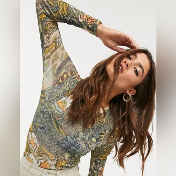 Topshop tattoo print bodysuit - Picture 2 of 3